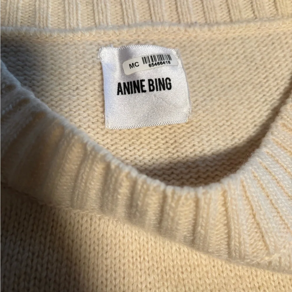 Anine Bing Cream and Black Striped Sweater 80% Wool - Picture 3 of 10